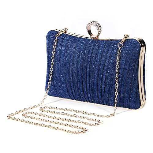 UBORSE Clutch Damen Pailletten Handtasche Strass Abendtasche mit Kette Glänzend Brauttasche Elegant Portemonnaie Tasche Geldbörse Envelope Tasche für Hochzeit Cocktailparty Tanzparty Geburtstag von UBORSE