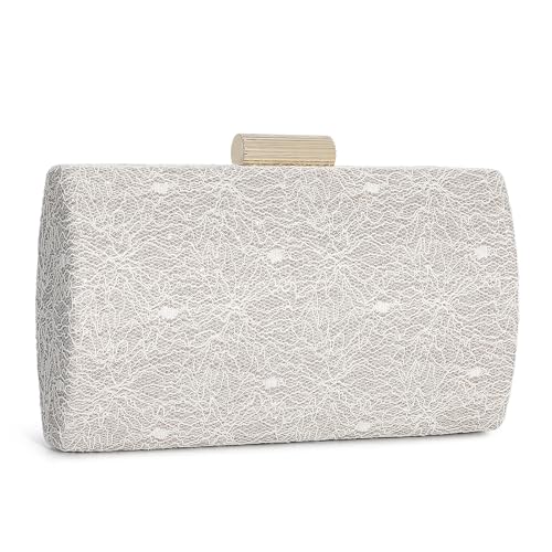 UBORSE Damen Abendtasche Clutch Elegant Spitze Handtasche Umschlag Kleine Umhängetasche Schultertasche Ketten Tasche für Hochzeit Party Disko - Gold von UBORSE