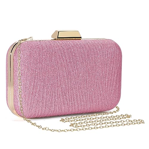 UBORSE Damen Clutch Glitter Abendttasche Glänzend Handtasche mit Kette Portemonnaie Tasche Elegant für Cocktailparty Abendparty Tanzparty Geburtstag Hochzeit von UBORSE