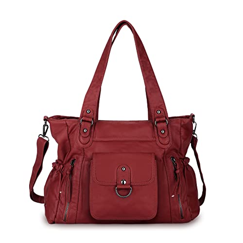 UBORSE Handtaschen Damen Weiches Kunstleder Umhängetasche Retro Ledertasche Vintage Hobo-Taschen Tragetasche Tote Crossbody Tasche Henkeltasche für Schule Reisen Arbeiten Einkaufen von UBORSE