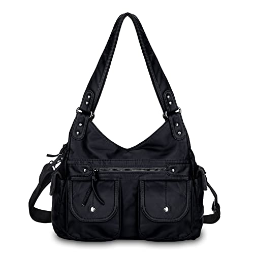 UBORSE Handtaschen Damen Weiches Kunstleder Umhängetasche Retro Ledertasche Vintage Schultertasche Hobo-Taschen Tragetasche Tote Crossbody Tasche Henkeltasche für Reisen Arbeit Einkaufen Muttertag von UBORSE