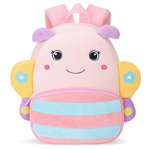 UBORSE Kinderrucksack Kindergarten für Mädchen Jungs Kindergartenrucksack Plüsch Schultasche Niedlich Süße Tiere Mini Cartoon Backpack 2-5 Jahre Kindertasche Vorschule Krippe Kita von UBORSE