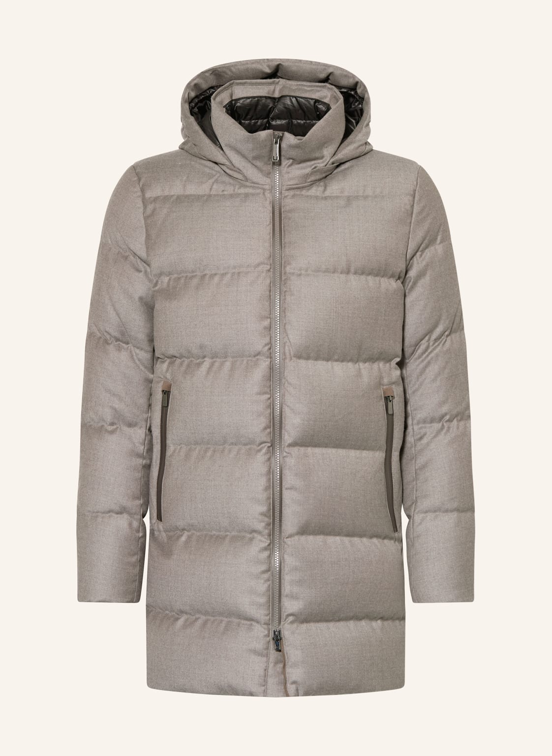 Ubr Daunenmantel Concorde Mit Abnehmbarer Kapuze grau von UBR