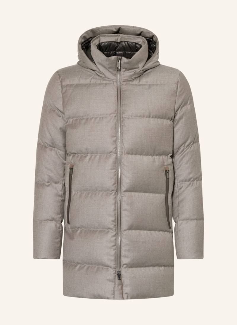 Ubr Daunenmantel Concorde Mit Abnehmbarer Kapuze grau von UBR