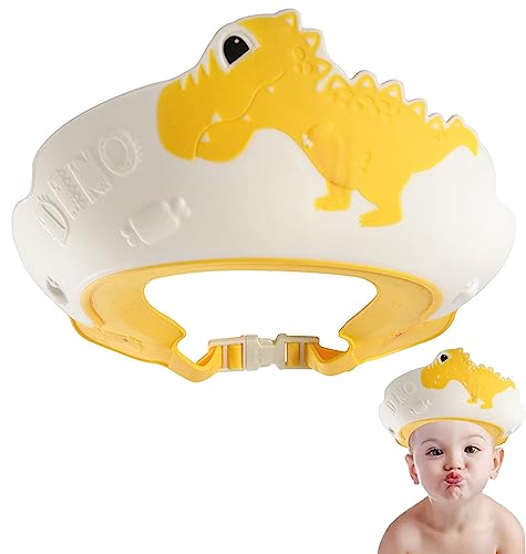 Duschhaube Kinder, Baby Shampoo Kappe, Baby Verstellbarer Shampoo Schutz, Shampoo Bade Bad SchüTzen Weiche Kappe Hut, Kappe Wasserdicht Cap für Kinder Mehr als 6 Monate Größenverstellbar, Gelb von UBRAVE