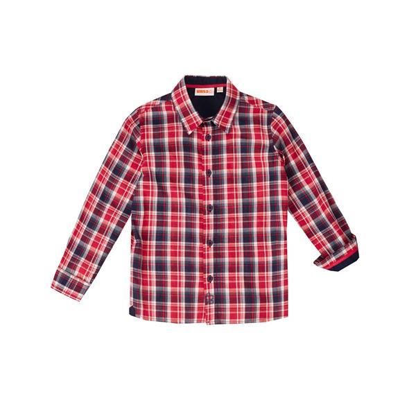 UBS2 Hemd Junge rot kariert Baumwolle von UBS2
