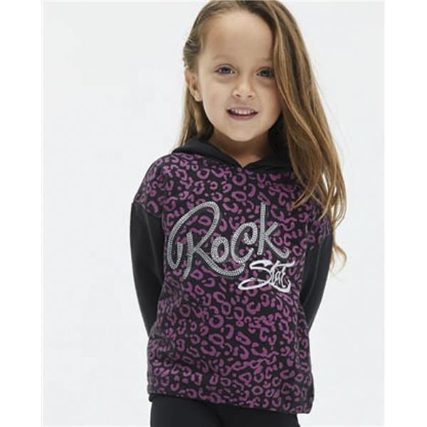 UBS2 Kapuzenpullover Mädchen Winter lila Leopardenlook von UBS2