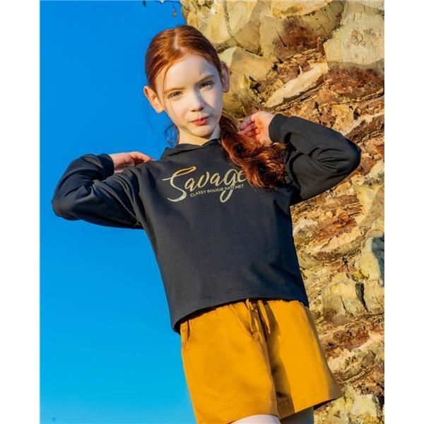 UBS2 Kapuzensweater schwarz Mädchen von UBS2