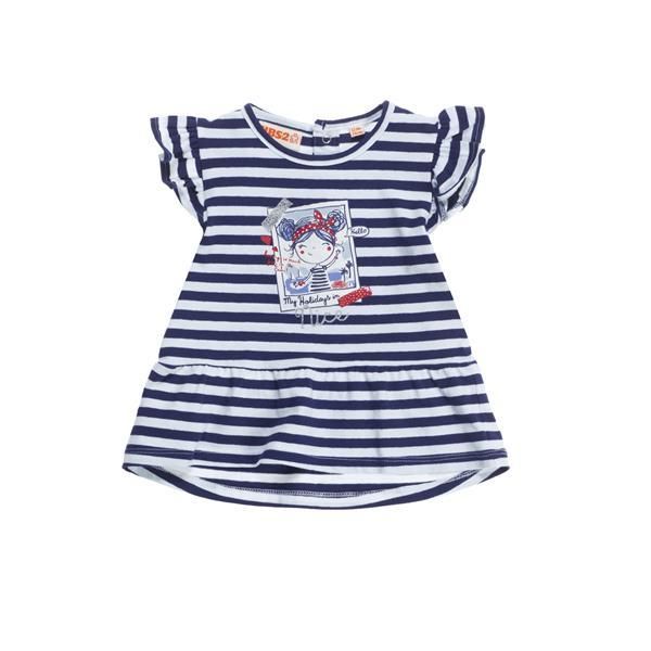 UBS2 Kleid Sommerkollektion 2022 navy stripe Mädchen von UBS2