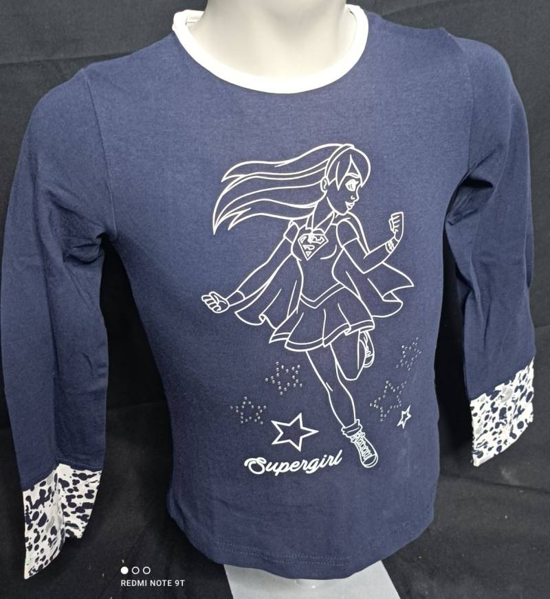 UBS2 Longsleeve Mädchen navy Supergirl von UBS2