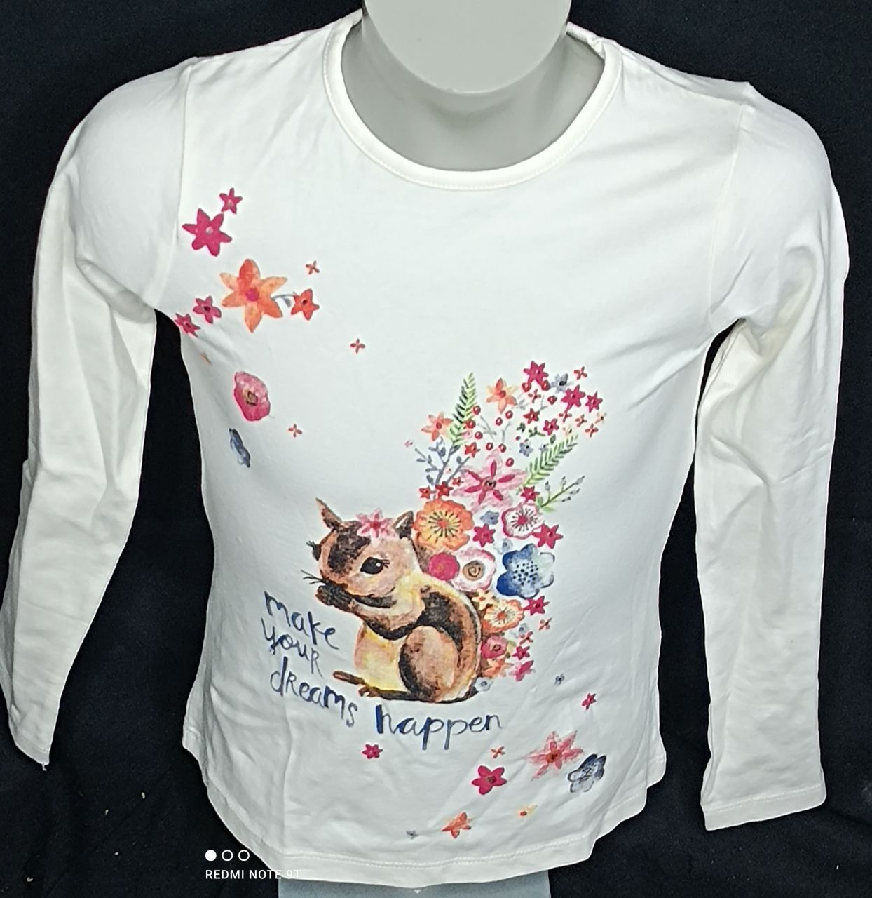 UBS2 Longsleeve Mädchen offwhite Eichhörnchen von UBS2