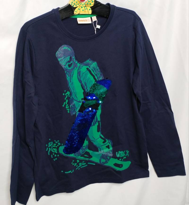 UBS2 Longsleeve navy Junge Wendepailetten von UBS2