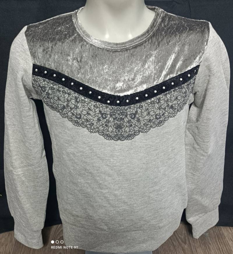 UBS2 Pullover Sweater grau melange Mädchen von UBS2