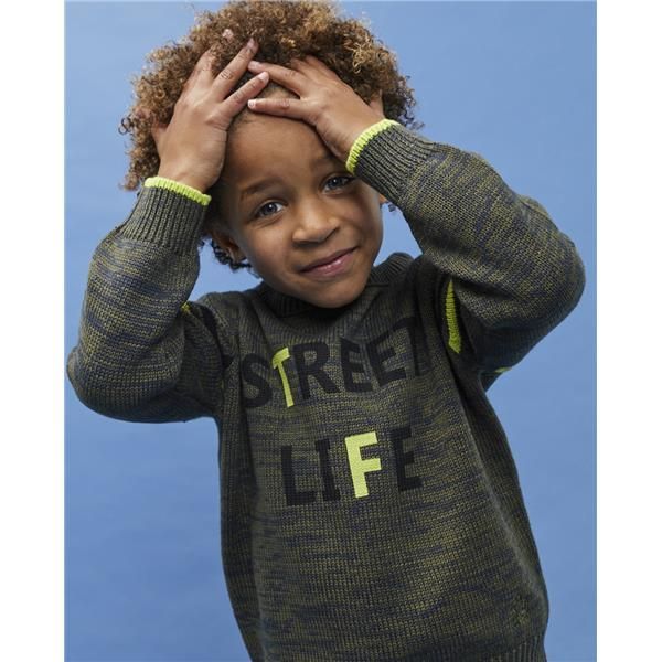 UBS2 Sweater Pullover Junge Winter kaki von UBS2