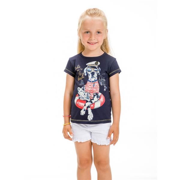 UBS2 T-Shirt navy Mädchen Hund von UBS2