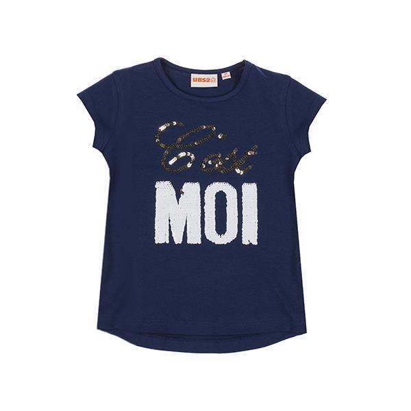 UBS2 T-Shirt navy mit Wendepailetten Mädchen von UBS2