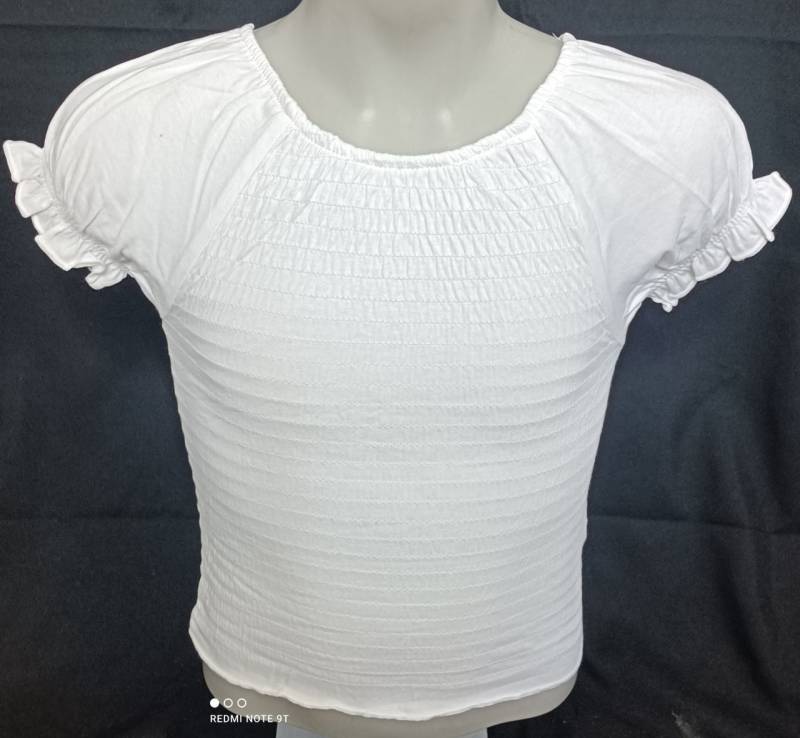 UBS2 Top T-Shirt Bluse Mädchen weiß kurz geschnitten von UBS2