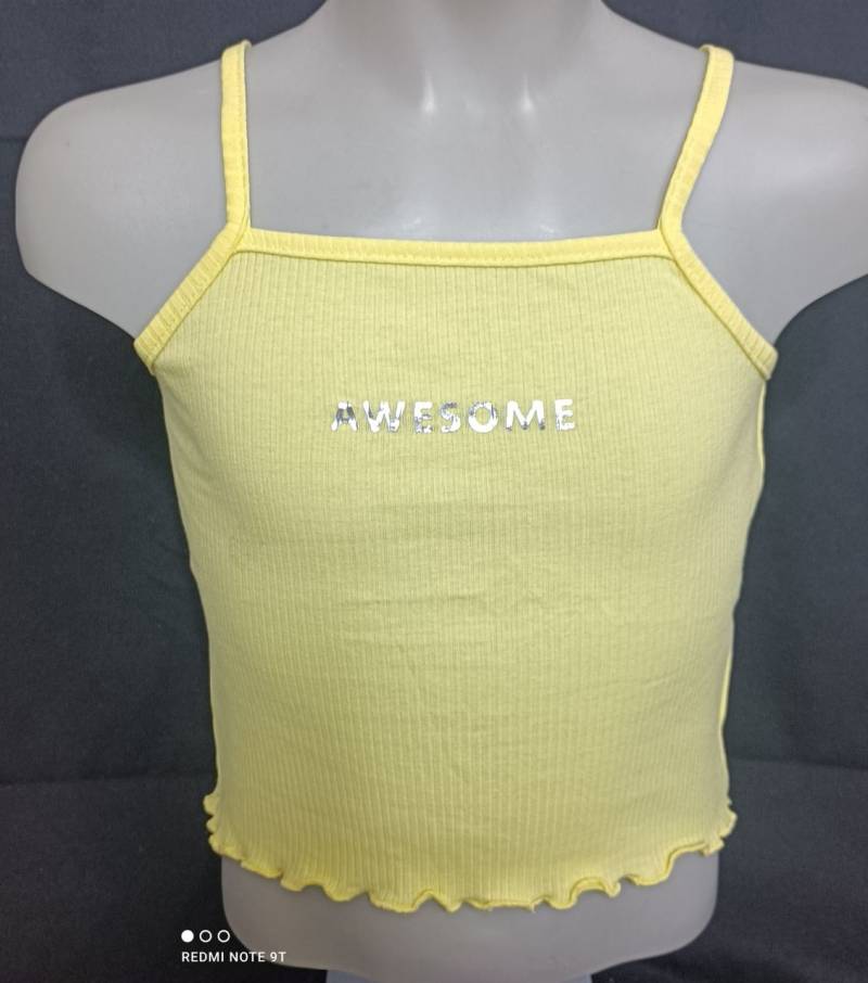 UBS2 Top T-Shirt Mädchen gelb bauchfrei von UBS2