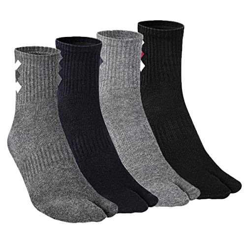 Herren Flip Flop Socken Tabi Split Toe Geta Wicking Baumwolle 4er Pack, Farbe 16, Einheitsgröße von UBUMO