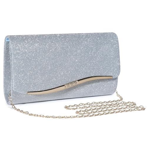 Damen Abendtasche, Modische Handtasche,Elegante Hochzeit Clutch,Envelope Mädchen Kettentasche,Festliche kleine Crossbody Schultertaschen für Abschlussball,Party,Freizeit Date von UBaymax