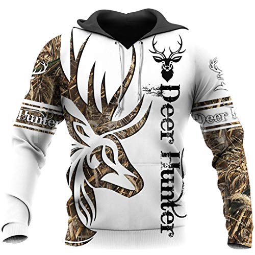 Animal Deer Hunter Jagd Camo Trainingsanzug Pullover Mode Unisex Casual 3Dprint Hoodies/Reißverschluss/Jacke Hoodies L von UCKSL