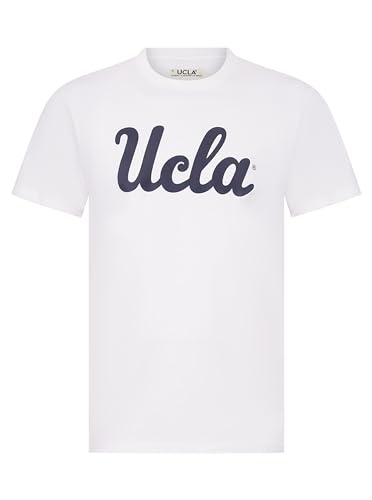 UCLA Offizielles Herren-T-Shirt mit Logo, S-UCT 103 – University of California Los Angeles – Klassisches Baumwoll-T-Shirt mit Rundhalsausschnitt und Script-Logo – Regular Fit S-XXL (UK, Alpha, XL, von UCLA