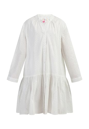 UCY Mädchen Sommerkleid 24927415-UC01, WOLLWEISS MIT Silber Streifen UND Punkten, 122 von UCY