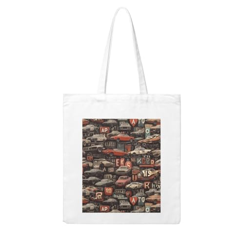 UDFKGLP Dark Wind Motor City Pattern Woman Canvas Tote Bag Strong and durable for traveling, shopping, Daily One Size von UDFKGLP