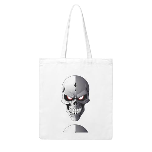 UDFKGLP Evil Skull Mask Pattern Woman Canvas Tote Bag Strong and durable for traveling, shopping, Daily One Size von UDFKGLP