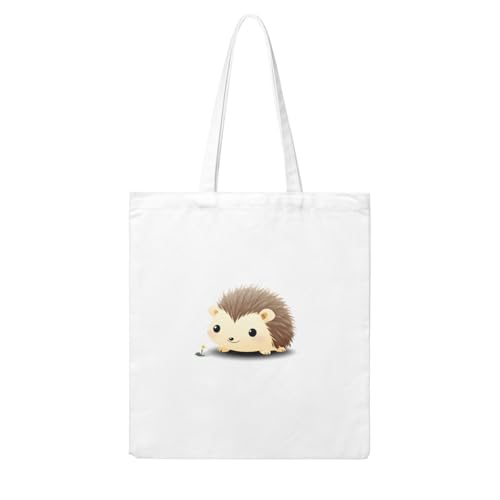UDFKGLP Little Daisy Little Igel Pattern Woman Canvas Tote Bag Strong and durable for traveling, shopping, Daily One Size von UDFKGLP