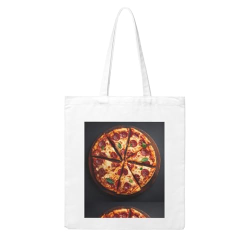 UDFKGLP Shredded Pizza Pattern Woman Canvas Tote Bag Strong and durable for traveling, shopping, Daily One Size von UDFKGLP