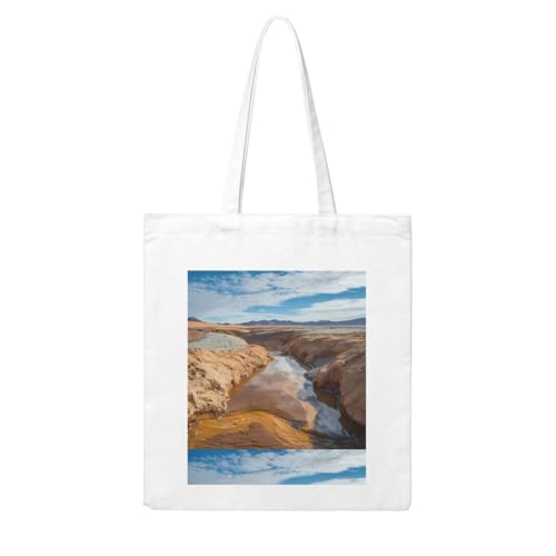UDFKGLP Source of water in the desert Pattern Woman Canvas Tote Bag Strong and durable for traveling, shopping, Daily One Size von UDFKGLP