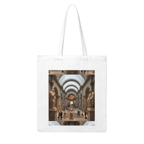 UDFKGLP The Metropolitan Museum of Art in New York Pattern Woman Canvas Tote Bag Strong and durable for traveling, shopping, Daily One Size von UDFKGLP