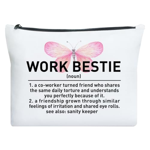 UDNADKEX Work Bestie Geschenk für Frauen, Weihnachten, Geburtstag, Ruhestand, Geschenk für beste Freundin, Frauen, Kollegen, Abschiedsgeschenke, Make-up-Tasche, Sanity Keeper, Mehrfach von UDNADKEX