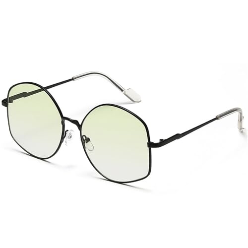 UDNDASBE-Extra Large Polygon Sunglasses for Men Women Square Metal UV400 Protection von UDNDASBE