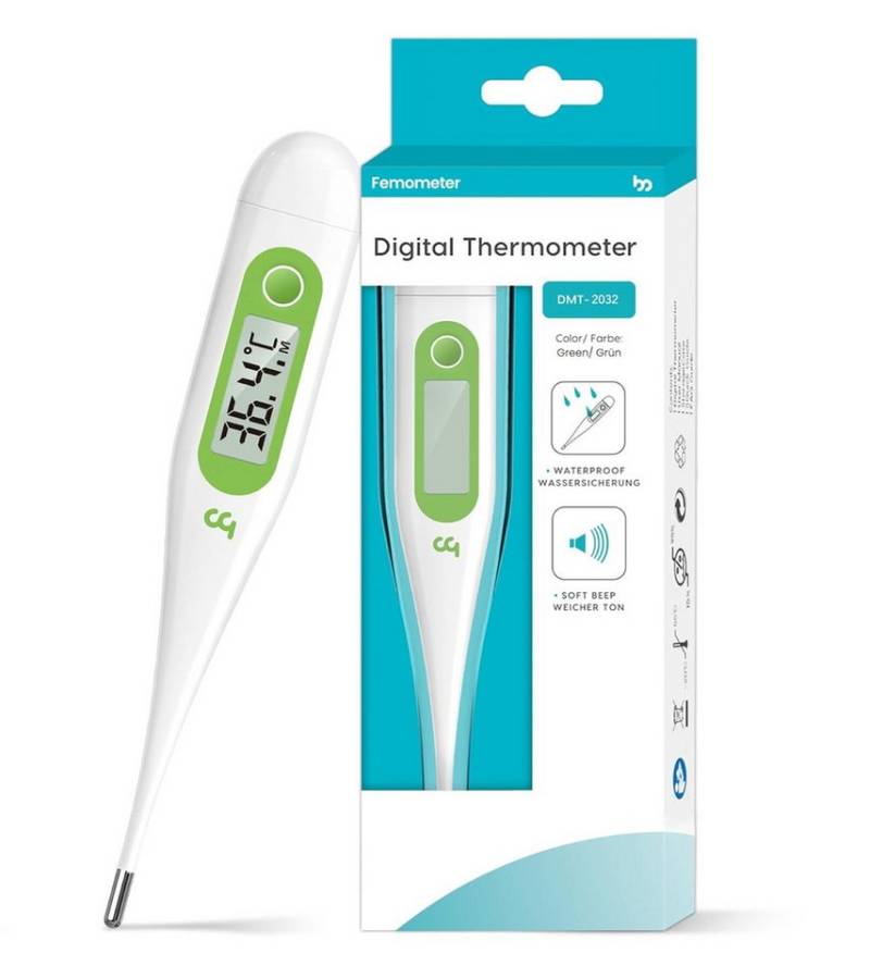 UE Stock Fieberthermometer 2 St. Digitales Kinder Erwachsene Fieberthermometer Achselthermometer, genaue Messung mit hoher Präzision von UE Stock