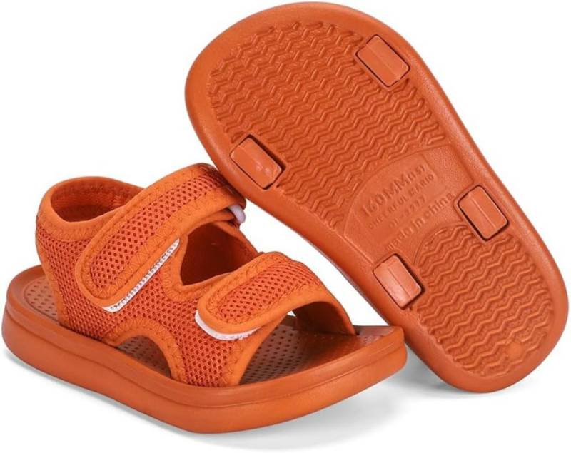 UE Stock Mädchen Rutschfest Sommer Sandalen Lauflernschuhe Gr. 27 Rot Orange Sandale für sicheren Halt von UE Stock
