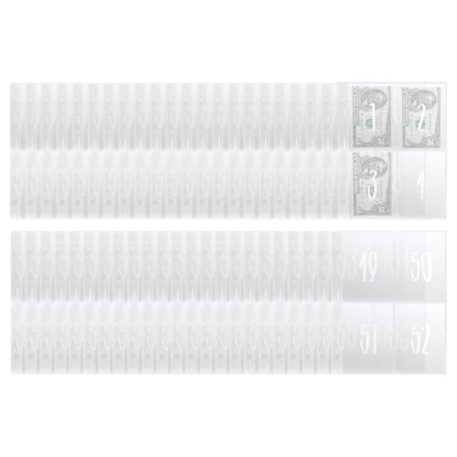 UEAVOID 25 Stück Geld Sparen Challenge Buch Budget Planner Sparchallenge Budgetplaner Planereinlagen 100 Envelope Saving Challenge Binder Ordner Zubehör Für Bargeldfüllung Beginner Budget (A5) von UEAVOID