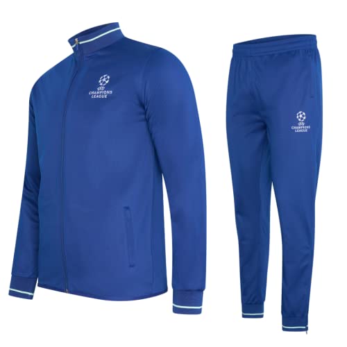 Champions League Trainingsanzug für Kinder - Saison 22/23-12 Jahre (152) Offiziele Product - Langarm Jacke blau - Tracksuit für Fussball Training von Champions League