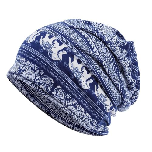 UEIOAVL Accessoires für Damen, 1 Artikel Beanie Hat for Women Beanie Unisex Skull Cap Chemo Cap Cozy Sleep Cap for Hair Loss Damen Mütze Chemo Hut Multi-use As Beanie Hat Neck Warmer Turban(Blau) von UEIOAVL
