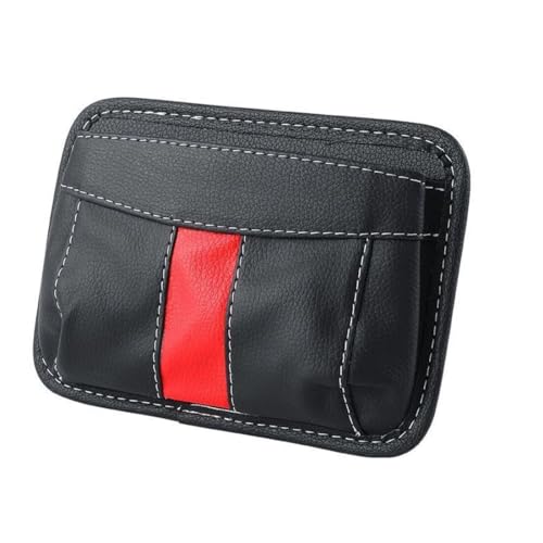 UEIOAVL Car Stowing & Tidying, Seitliche Aufbewahrungstasche aus Leder für den Autositz Aufbewahrungsbox für die Autokonsole Seitentasche des Autositzes für Brillen Handyschlüssel (schwarz) von UEIOAVL