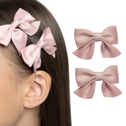 UEIOAVL Haarklammern, 2er-Pack Haarspangen mit Schleife, Haarschmuck Haarnadel Schleife Mädchen rutschfeste Krokodil-Haarspange Haarschmuck modischer Mädchen-Kopfschmuck Damen (Pink) von UEIOAVL