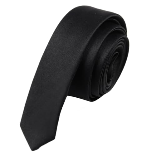UEIOAVL Krawatten für Herren, Klassische einfarbige Krawatte formelle JK-Uniform elegante Hochzeitskrawatte Unisex geeignet für Büro oder festliche Veranstaltungen (schwarz) von UEIOAVL