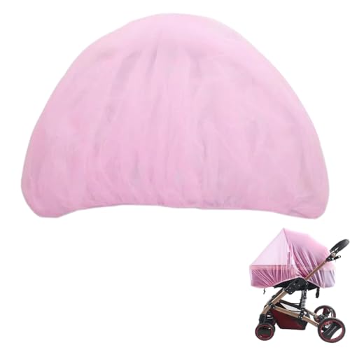UEIOAVL Mosquito Nets for Pushchairs & Prams, 1 Stück Moskitonetz für Kinderwagen Insektenschutz für Kinderwagen Moskitonetz für Kinder im Auto 150 cm universell reißfest für den Außenbereich (Rosa) von UEIOAVL