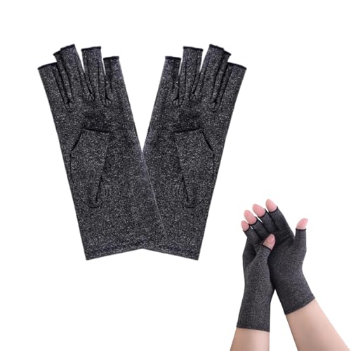UEIOAVL Women's Gloves & Mittens, 1 Paar Arthritis-Handschuhe für Männer und Frauen Arthritis-Kompressionshandschuhe fingerlos zur Linderung von Karpaltunnelschmerzen (grau) von UEIOAVL