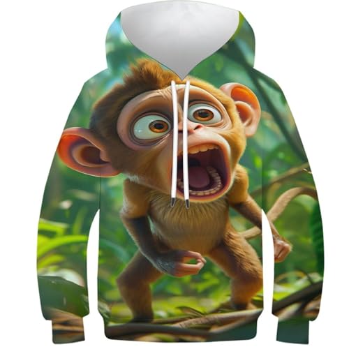 UENDOKRNN AFFE Unisex 3D-Hoodie Long Sleeve 11-13Y von UENDOKRNN