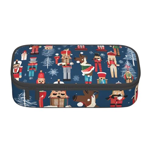 UENFFKDAP Damen Nussknacker Ballett Xmas Dance Große Kapazität Federmäppchen Schüler Federmäppchen Kosmetiktasche mit Reißverschluss Geeignet für Schulen und Büros Unisex, Schwarz , Einheitsgröße, von UENFFKDAP