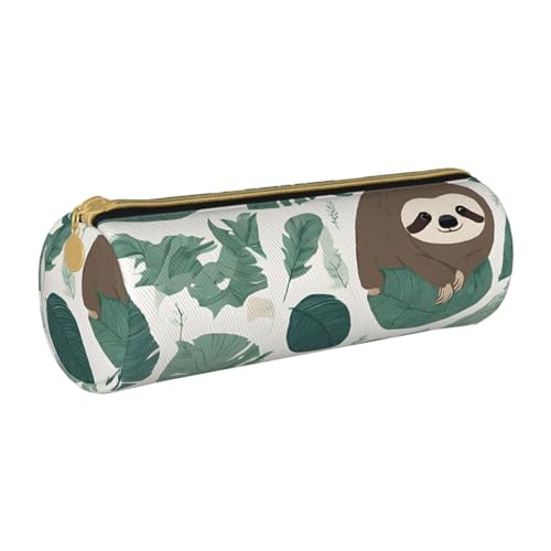 UENFFKDAP Entzückendes Federmäppchen aus Leder, Schüler-Federmäppchen, Reißverschluss-Federmäppchen, Kosmetiktasche, geeignet für Schulen und Büros, Unisex, weiß, Einheitsgröße, Kosmetiktasche von UENFFKDAP