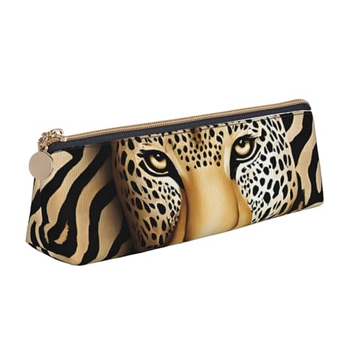 UENFFKDAP Federmäppchen aus Leder, Leopardenmuster, Schülermäppchen, Reißverschluss, Federmäppchen, Kosmetiktasche, geeignet für Schulen und Büros, Unisex, weiß, Einheitsgröße, Kosmetiktasche UENFFKDAP Federmäppchen aus Leder, Leopardenmuster, Schülermäppchen, Reißverschluss, Federmäppchen, Kosmetiktasche, geeignet für Schulen und Büros, Unisex, weiß, Einheitsgröße, Kosmetiktasche von UENFFKDAP
