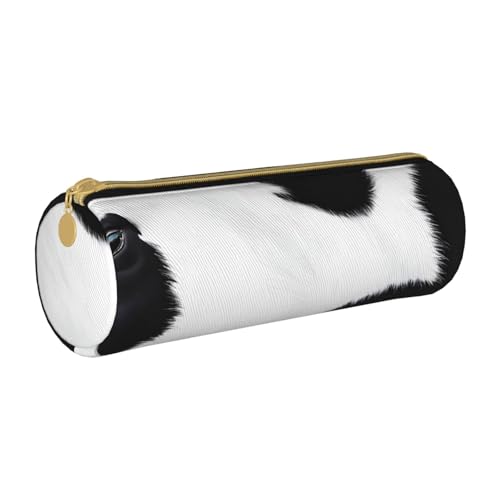 UENFFKDAP Federmäppchen aus Rindsleder, Schüler-Federmäppchen, Reißverschluss-Federmäppchen, Kosmetiktasche, geeignet für Schulen und Büros, Unisex, weiß, Einheitsgröße, Kosmetiktasche von UENFFKDAP